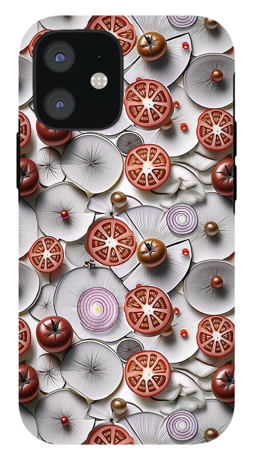 Geometric Food Pattern Design - Phone Case
