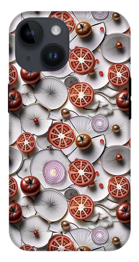 Geometric Food Pattern Design - Phone Case