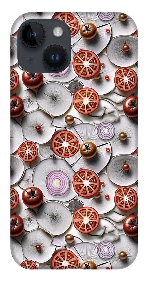 Geometric Food Pattern Design - Phone Case