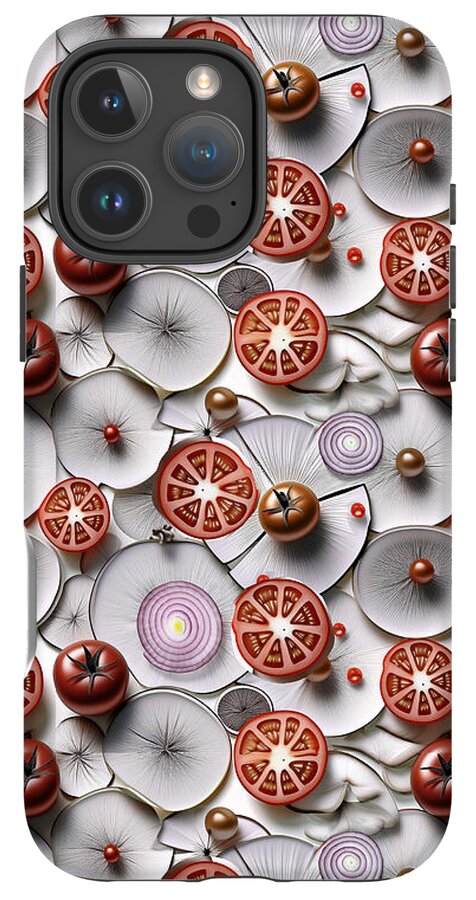 Geometric Food Pattern Design - Phone Case