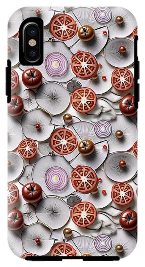 Geometric Food Pattern Design - Phone Case