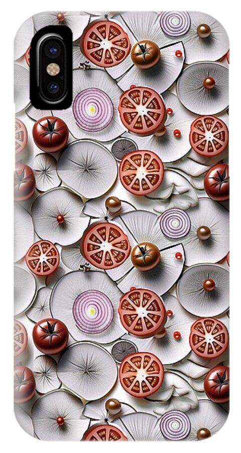 Geometric Food Pattern Design - Phone Case
