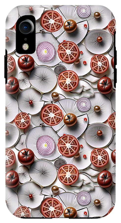 Geometric Food Pattern Design - Phone Case