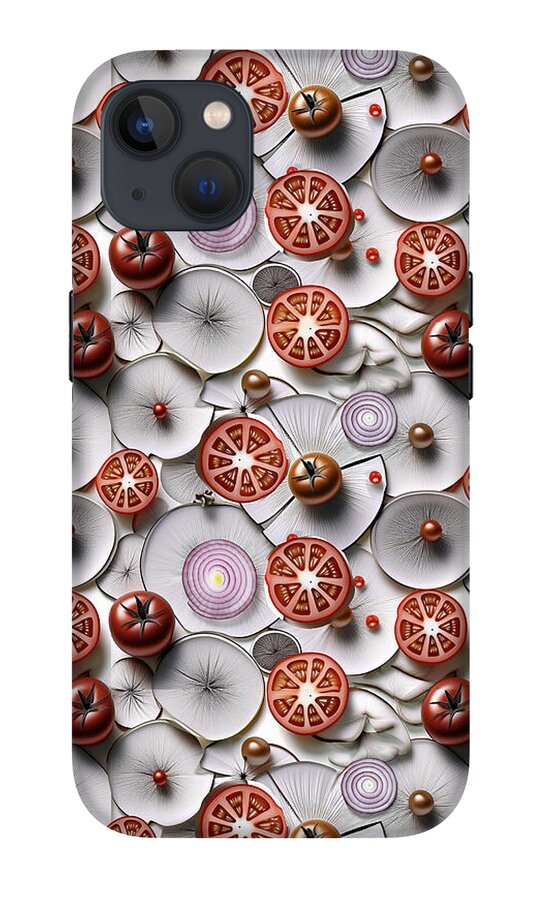 Geometric Food Pattern Design - Phone Case