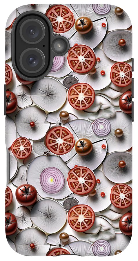 Geometric Food Pattern Design - Phone Case