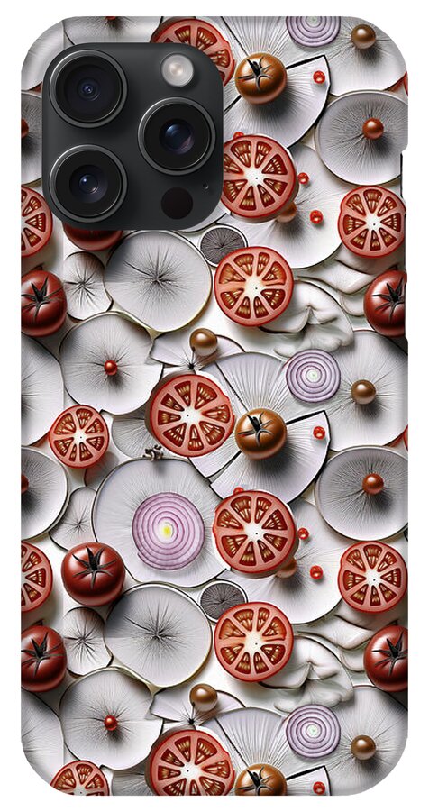 Geometric Food Pattern Design - Phone Case
