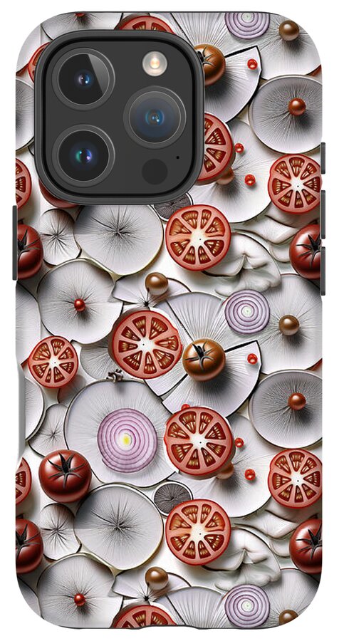 Geometric Food Pattern Design - Phone Case