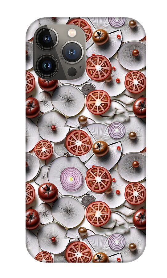 Geometric Food Pattern Design - Phone Case