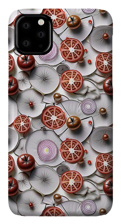 Geometric Food Pattern Design - Phone Case