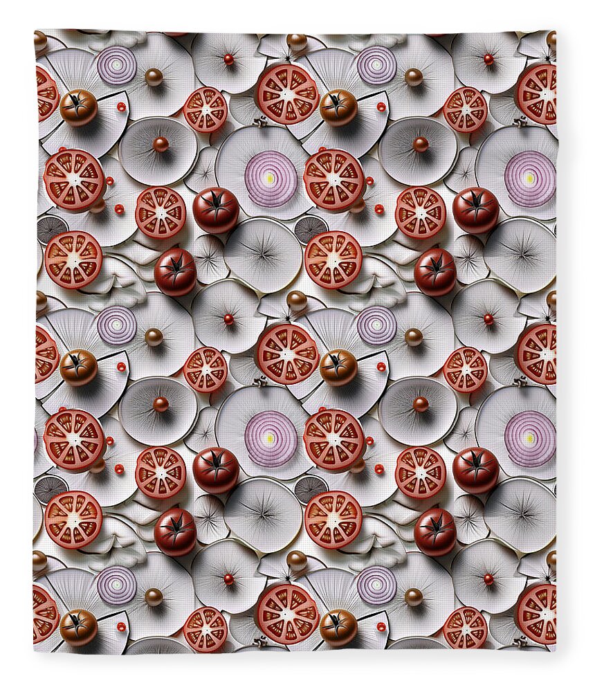 Geometric Food Pattern Design - Blanket