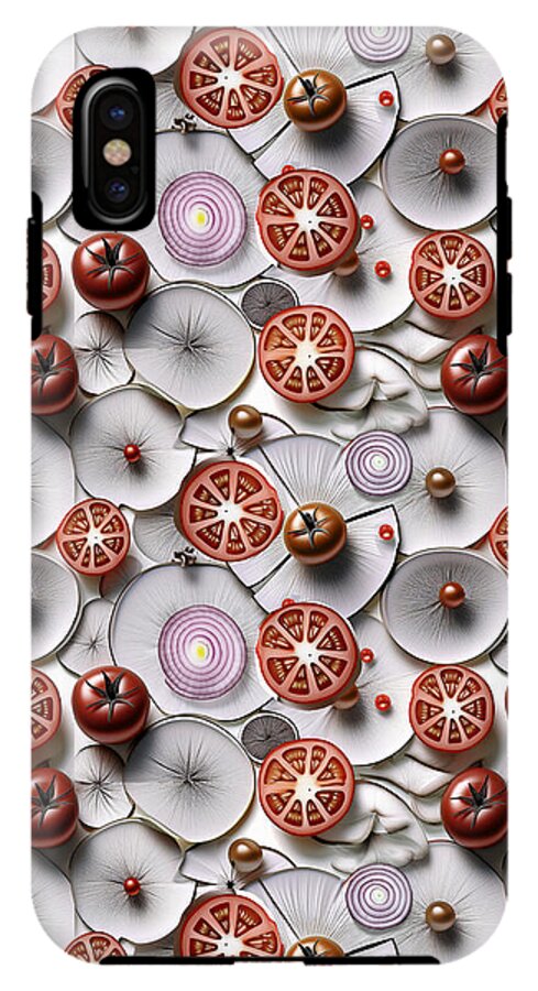 Geometric Food Pattern Design - Phone Case