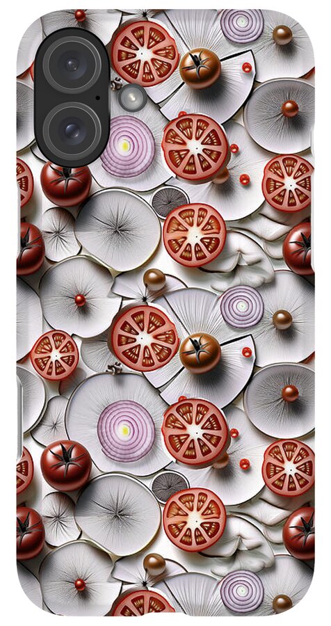 Geometric Food Pattern Design - Phone Case