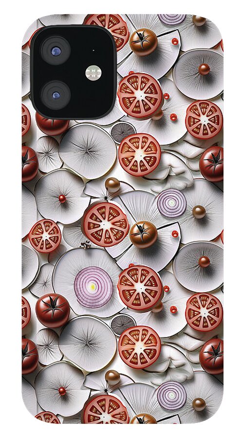 Geometric Food Pattern Design - Phone Case