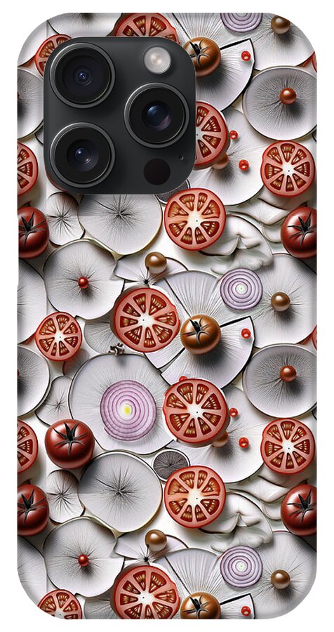 Geometric Food Pattern Design - Phone Case