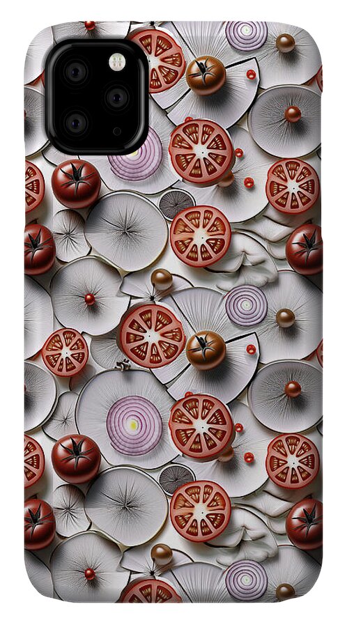 Geometric Food Pattern Design - Phone Case