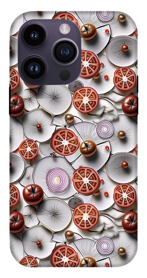Geometric Food Pattern Design - Phone Case