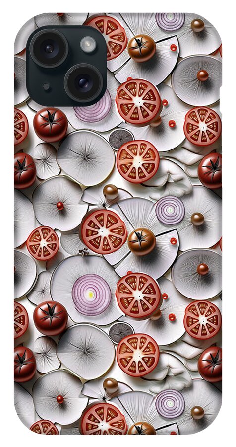 Geometric Food Pattern Design - Phone Case