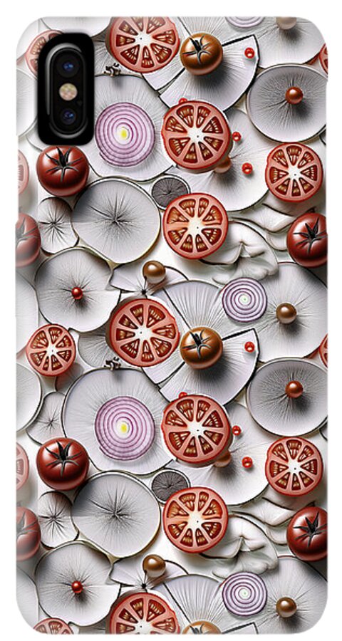 Geometric Food Pattern Design - Phone Case