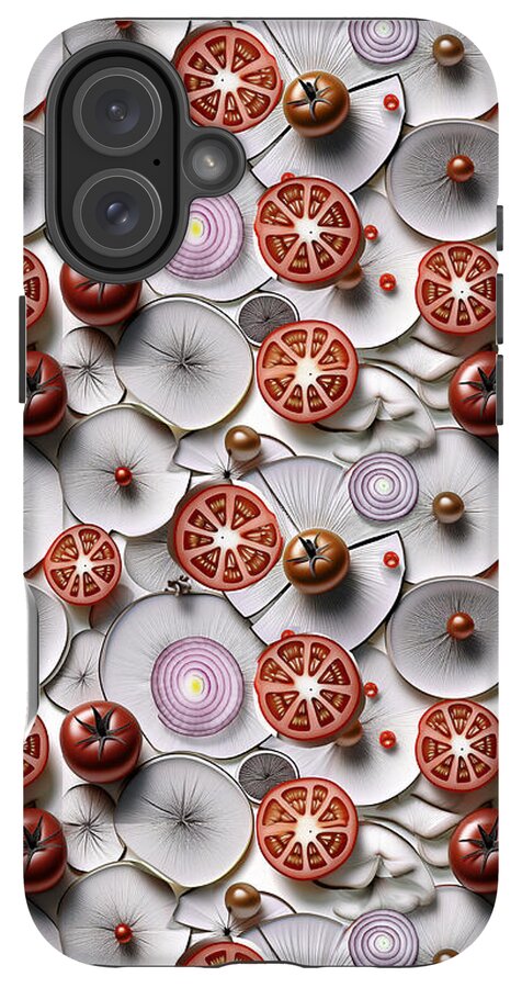 Geometric Food Pattern Design - Phone Case