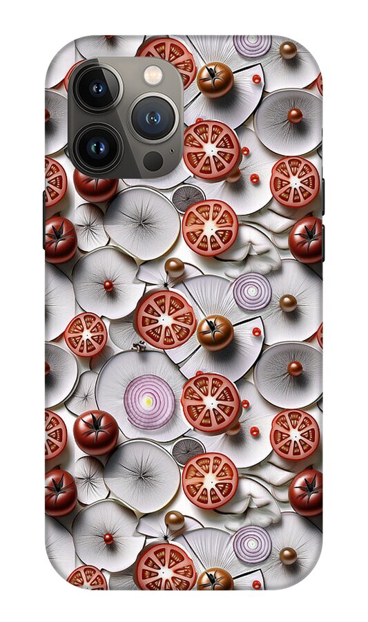 Geometric Food Pattern Design - Phone Case