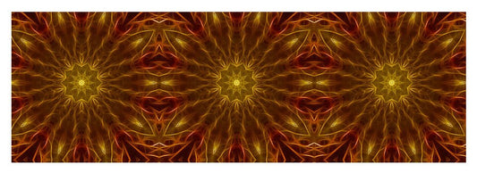 Gold Red Star Kaleidoscope - Yoga Mat