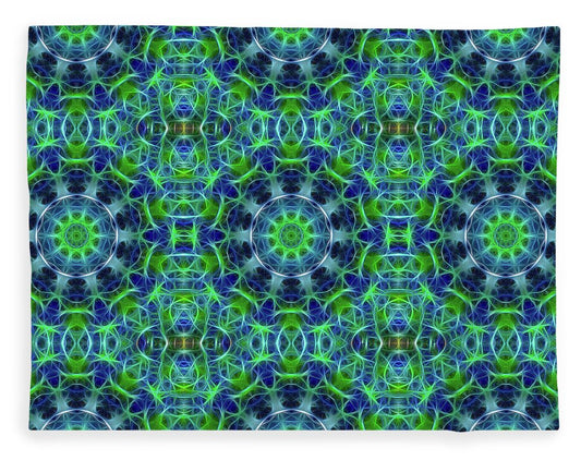 Green and Blue Kaleidoscope - Blanket