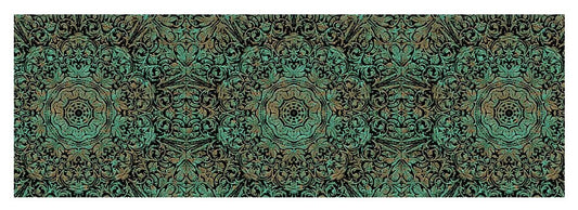 Green Copper Flower Kaleidoscope - Yoga Mat