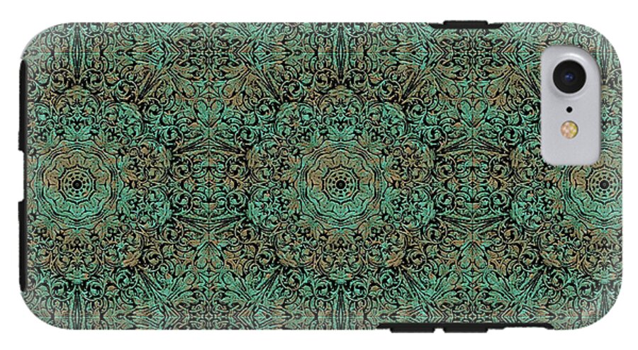 Green Copper Flower Kaleidoscope - Phone Case