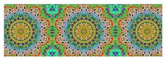 Green Orange Kaleidoscope - Yoga Mat