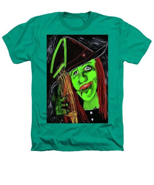 Green Witch with a Broom - Heathers T-Shirt