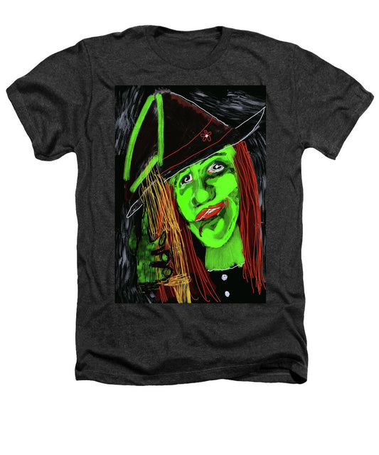 Green Witch with a Broom - Heathers T-Shirt