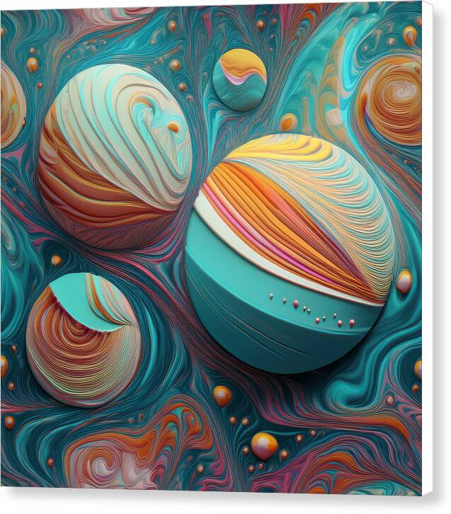 Gumball Planets - Canvas Print