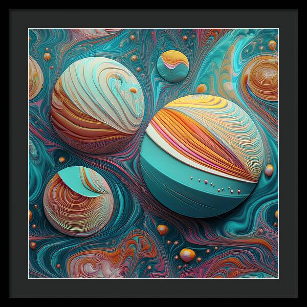 Gumball Planets - Framed Print