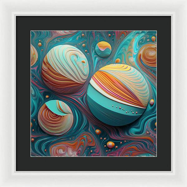 Gumball Planets - Framed Print