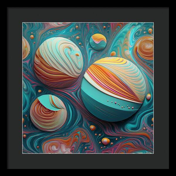 Gumball Planets - Framed Print