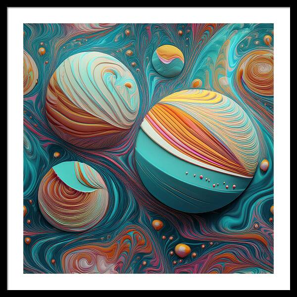 Gumball Planets - Framed Print