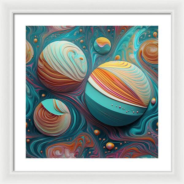 Gumball Planets - Framed Print