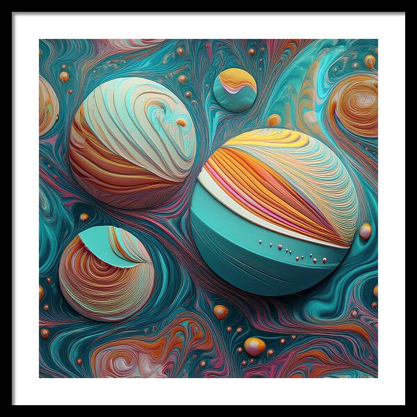 Gumball Planets - Framed Print