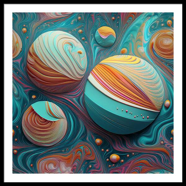 Gumball Planets - Framed Print