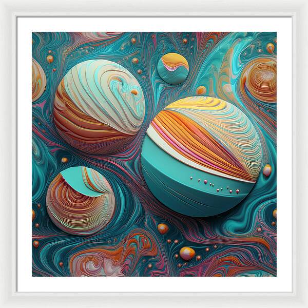 Gumball Planets - Framed Print