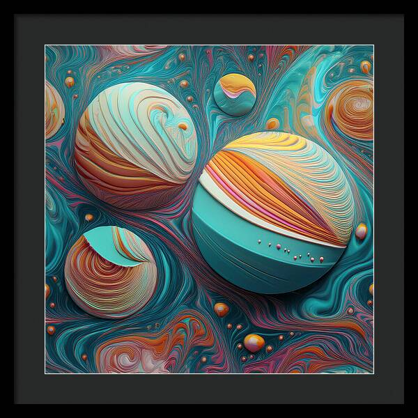 Gumball Planets - Framed Print