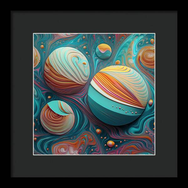 Gumball Planets - Framed Print