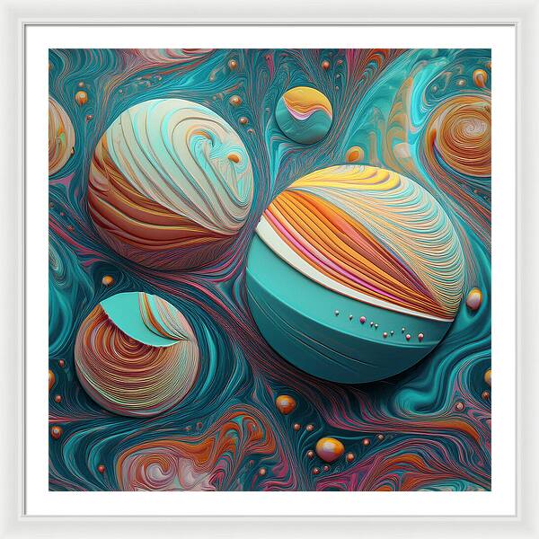 Gumball Planets - Framed Print