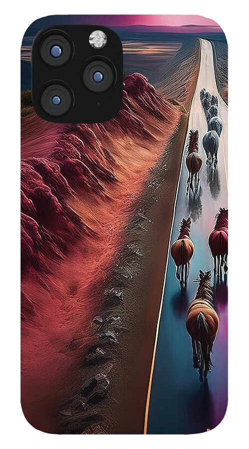 Horses In The Rain - Phone Case