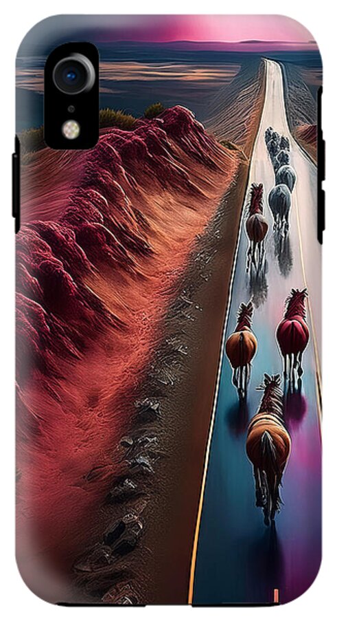 Horses In The Rain - Phone Case