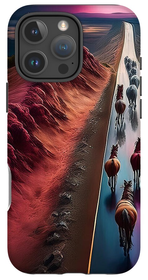 Horses In The Rain - Phone Case
