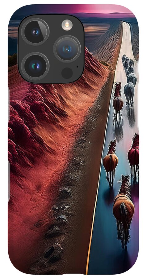 Horses In The Rain - Phone Case