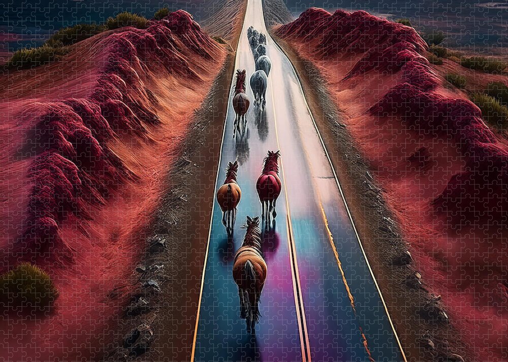 Horses In The Rain - Puzzle