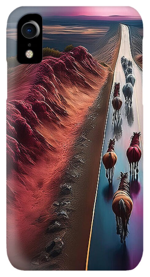 Horses In The Rain - Phone Case