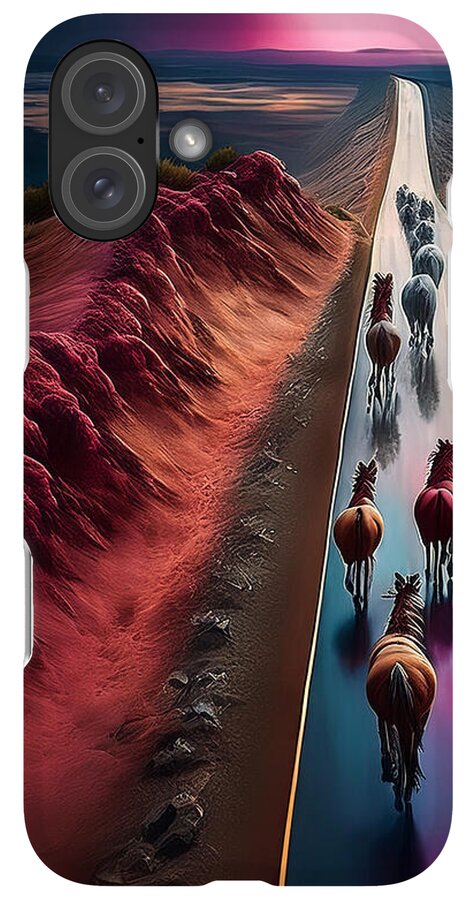 Horses In The Rain - Phone Case